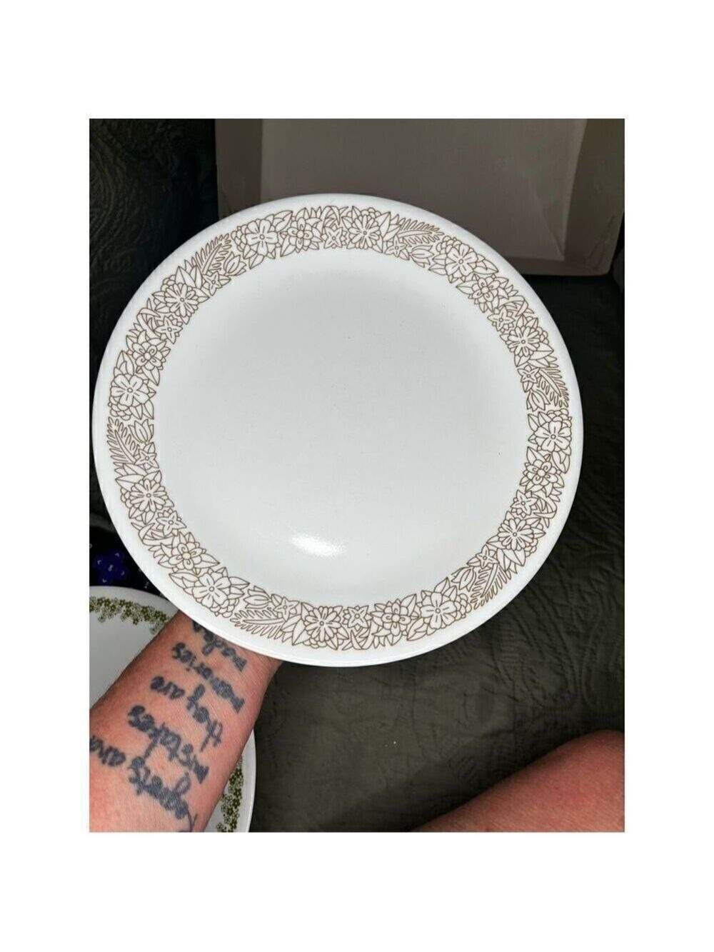 Corelle Woodland Brown 10” plate. One. Perfect shiny condition